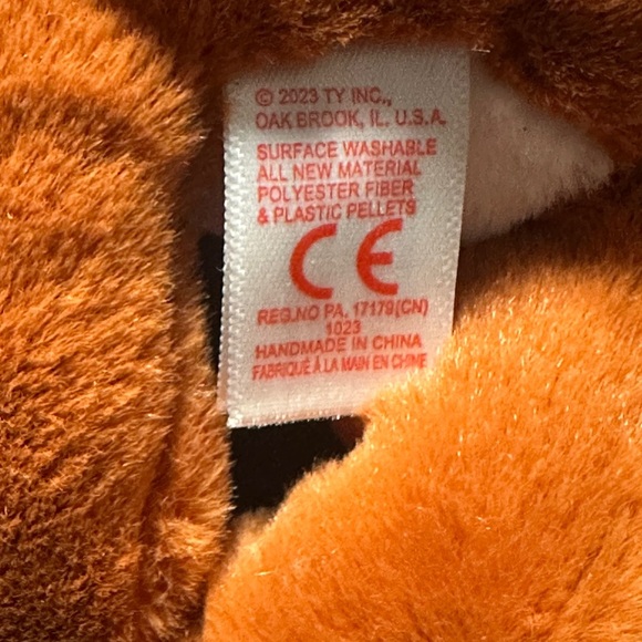 Ty Beanie “Witt” Fox Plush - Orange and White - Picture 4 of 9